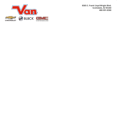 Van Chevrolet AZ Letterhead 2500 sheets