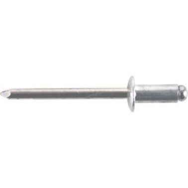 Open End Rivet, Dome Head, Aluminum, 5/32" Diameter, 0.251 to 0.375" Grip Range, 0.55" Body Length (Pack of 100)
