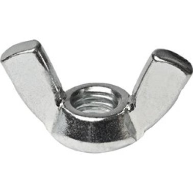 ANSI B18.17 Wing Nut, Grade 2, Steel, Zinc Finish, Coarse Thread, #8-32 (Pack of 25)