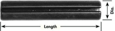 Springlok Pin, Grade 1074, High Carbon Steel, Plain Finish, 3/16 x 2" (Pack of 100)
