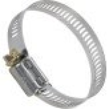 Hose Clamp with Hardened Carbon Steel Hex Head Screw, 301 Stainless Steel, #6, 7/16 to 25/32" Clamp ID, 1/2" Width (Pack of 25)
