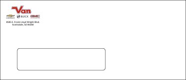 Van Chevrolet (AZ) Window Envelope - 1000 ct