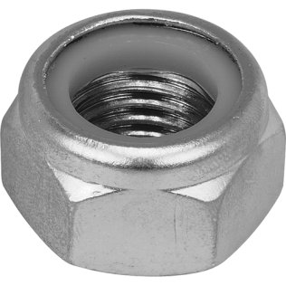 Lock Nut Nylon Insert A2 Stainless Steel Plain Finish M4-0.7 (100 per pack)