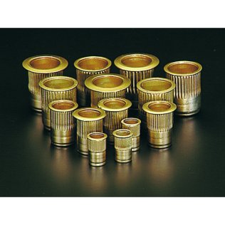 Diamond Grip II Threaded Insert Yellow Zinc Finish M6-1.0 (25 per pack)