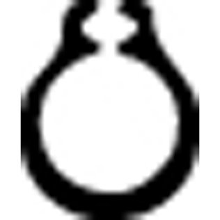 Retaining Ring External Black Phosphate Finish Steel 8mm Shaft Diameter (50 per pack)