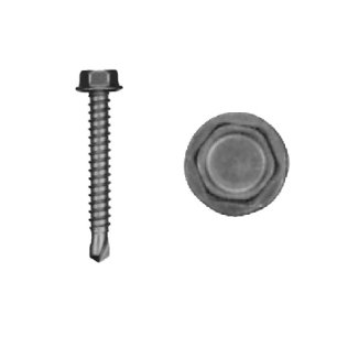Self-Drilling Screw Hex Head Zinc Finish Steel #10 x 1-1/2 (50 per pack)