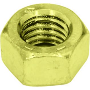 Hex Nut Grade 8 Yellow Zinc Finish Steel 7/16-14 (50 per pack)