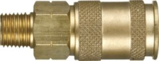 Dixon - Heavy-Duty Quick Disconnect Coupler Brass 1/4 High Flow Male NPTF 3/8-18 (Pack of 1)