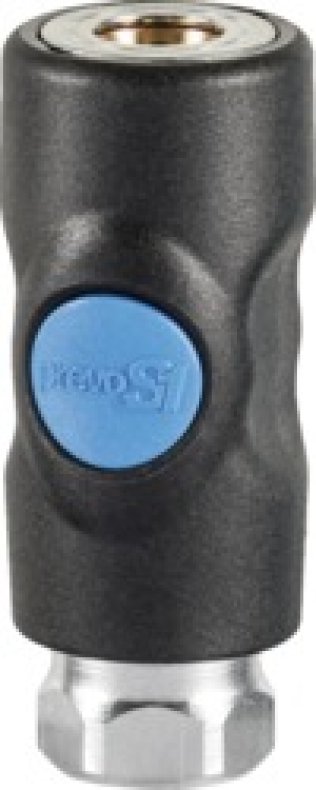 Safety Push-Button Coupler Coupler Steel with Plastic Cover 1/4 Standard Industrial Female NPTF 1/4-18 (Pack of 1)