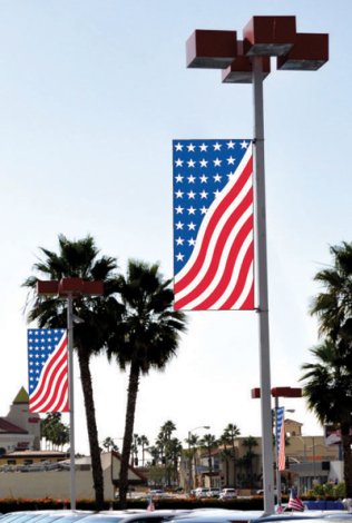 Giant Stock Message Single Pole Banner Kit 3' x 8' (double sided)