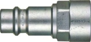 Push-Button Coupler Plug Steel with Plastic Cover 1/4 High Flow Female NPTF 3/8-18 (Pack of 1)