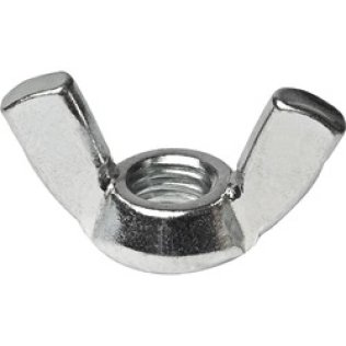 ANSI B18.17 Wing Nut, Grade 2, Steel, Zinc Finish, Coarse Thread, 5/16-18 (Pack of 25)