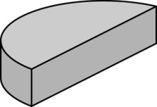 SAE J502 Woodruff Key, Number 16, Medium Carbon Steel, Smooth and Plain Finish, 1-1/8" Length, 3/16" Thickness (Pack of 25)