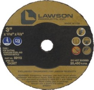Reinforced Mini Cut-Off Wheel for Die Grinders, Fast Cutting, Aluminum Oxide Grain, 3/8" Arbor, 3" Diameter, 1/32" Thickness (Pack of 3)