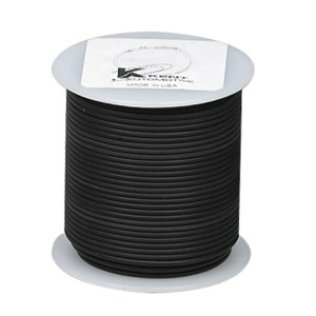 Plastic Covered Primary Wire, Polyvinyl, 16 AWG, Black, 100' Length, Multi-Strand, 10 Amps, Heat Resistant (Pack of 1)