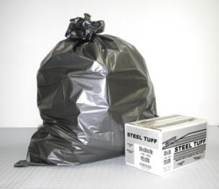 Trash Can Liner, Super Strong, Silver, Premium Resin Blend, 1.7mil Gauge, 40 to 45gal Capacity, 43 x 48" (Pack of 1)