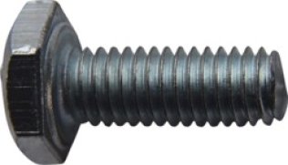 DIN 933 Hex Cap Screw, A2 Stainless Steel, Plain Finish, Coarse Thread, 5.3mm Head Height, 13mm Across Flats, M8-1.25 x 25mm (Pack of 25)