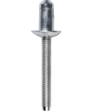 Specialty Rivet for Ford F-150 Trucks, Steel/Steel, 1/4" Diameter, 1/2" Flange Diameter, 0.268-0.346" Grip Range (Pack of 10)
