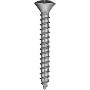 Sheet Metal Screw, Phillips Oval Head, Steel, Zinc Finish, #8 x 5/8" (Pack of 100)