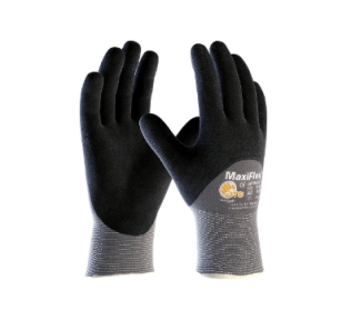 Seamless Knit Nylon / Elastane Glove with Nitrile Coated MicroFoam Grip on Palm, Fingers &amp; Knuckles - Touchscreen Compatible (Pack of 1)