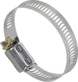 Stainless Steel Hose Clamps 301 Stainless Steel with case hardened carbon steel hex head screw Size # 8 1/2-29/32 1/2" (Pack of 25)