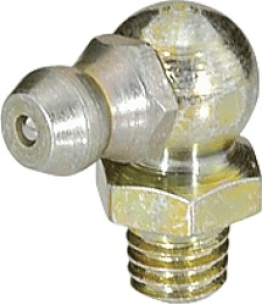 Ball Check Grease Fitting, 45°, Hardened Steel, 1/4-28 Tapered Pipe Thread, 29/32" Length (Pack of 25)