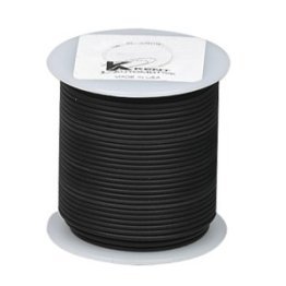 Plastic Covered Primary Wire-10 AWG Black 100' Length 30 Amps (Sold Individually)