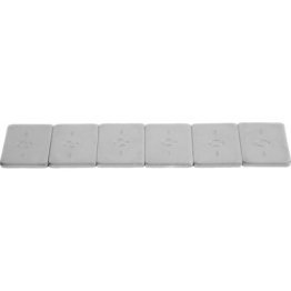 Low Profile Steel Adhesive Wheel Weight, Powder Coated, 1/4oz Segments, 12 Segments/Strip, 3oz Total Strip Weight, Gray (Pack of 48)
